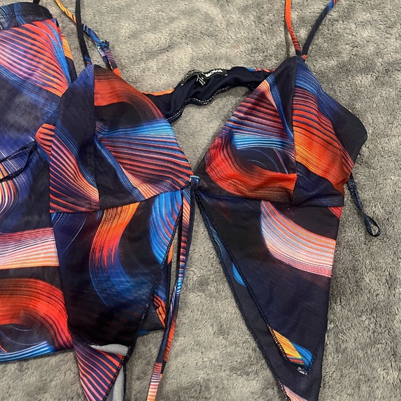 True art mesh pant set royal/combo - Picture 6 of 7